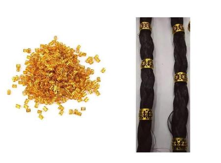 Imagem de Kit 20 Anéis Para Trança Regulável Box Braids E Dreads