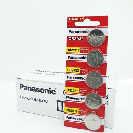 Imagem de Kit 20 Cartelas Baterias Panasonic Cr2032 3V Alarme Controle