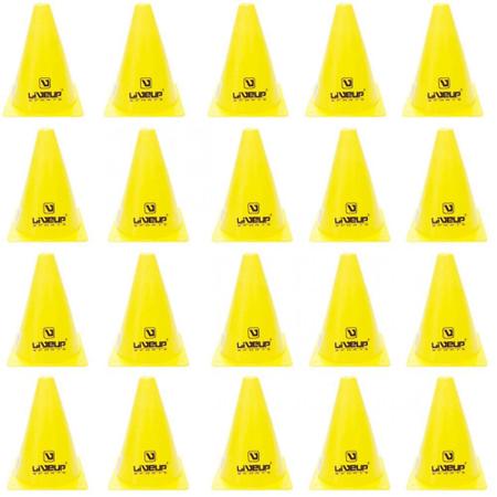 Imagem de Kit 20 Cones de Agilidade para Treinamento 18 Cm Amarelo  Liveup Sports 