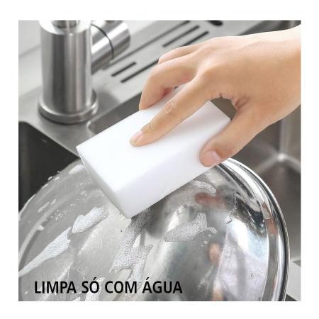 Imagem de Kit 20 Esponja Magica Limpa Tudo Bucha Melamina Remove Manchas