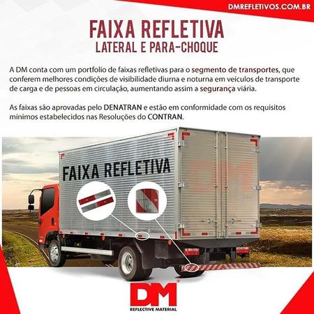 Imagem de Kit 20 Faixa Refletiva Lateral Dm Caminhão Moto Trailer 3M