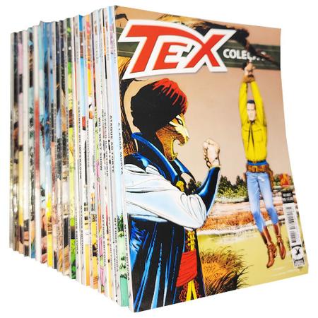 Imagem de Kit 20 Gibis Tex Coleção Mensal Faroeste Western Texas Rangers Mythos Editora