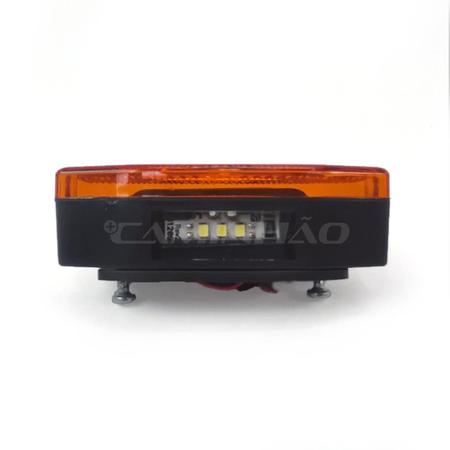 Imagem de Kit 20 Lanternas Lateral Carreta LED Exclusive Âmbar Laranja com Vigia com Suporte com Fio