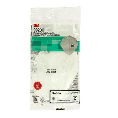 Imagem de Kit 20 Máscaras 3M 9920H Descartáveis para Proteção Respiratória PFF2(S)