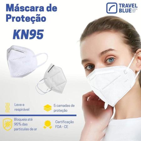 Imagem de Kit 20 Máscaras KN95 Proteção Hospitalar
