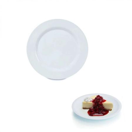 Imagem de Kit 20 Pratos Brancos Jogo de Jantar Melamina / Raso 28 Cm + Sobremesa 17,5 Cm  Bestfer 