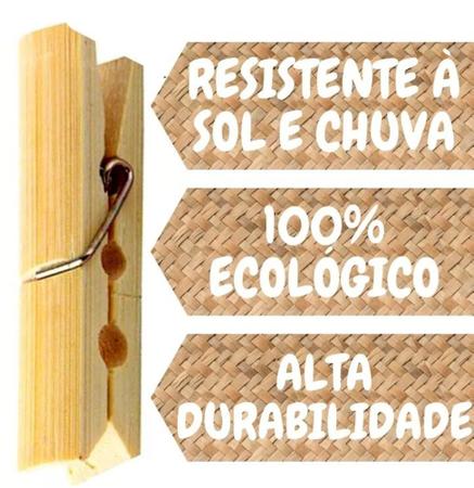 Imagem de Kit 20 prendedores de bambu ecológico