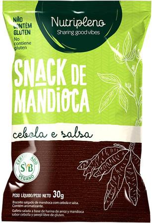 Imagem de Kit 20 Snack Mandioca Cebola e Salsa S Glúten Nutripleno 30g