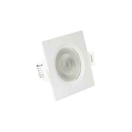 Imagem de Kit 20 Spot Luminária Led 5w Embutir Quadrado 6500K Branco Frio Gesso Sanca Casa Decoração Loja
