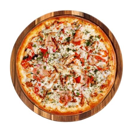 Imagem de Kit 20 Suportes Bandeja Para Cortar E Servir Pizza 30Cm Com Tampas