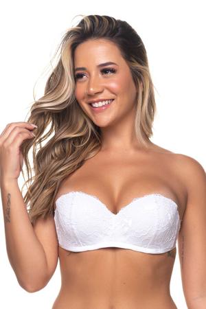 Imagem de Kit 20 Sutiã sem alça Reforçado Sustentação Renda Bojo Inteiriço Sutia Moda Intima Feminina Lingerie Costa Nua