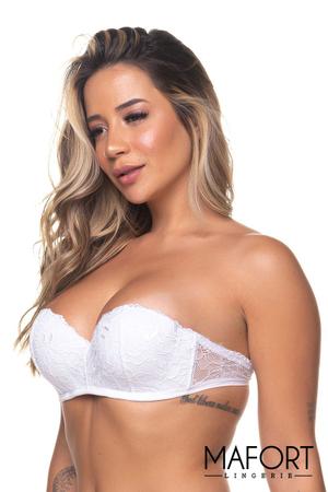 Imagem de Kit 20 Sutiã sem alça Reforçado Sustentação Renda Bojo Inteiriço Sutia Moda Intima Feminina Lingerie Costa Nua