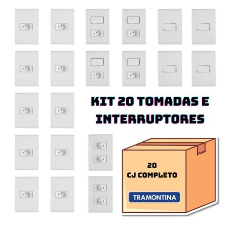 Imagem de Kit 20 Tomadas e Interruptores Linha Liz - Tramontina