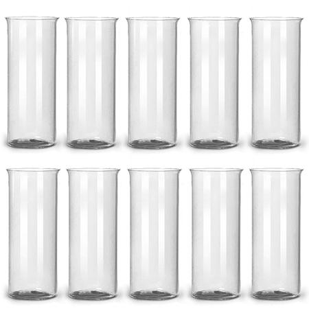 Imagem de Kit 20 Tubo Castiçal Ø5x17cm Copo Para Velas Enfeite Decorativo Mesa Altar estilo Classico