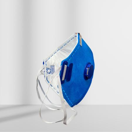 Imagem de Kit 20 unidades máscara descartável dobrável pff2-s c/ válvula (azul) premium-34134