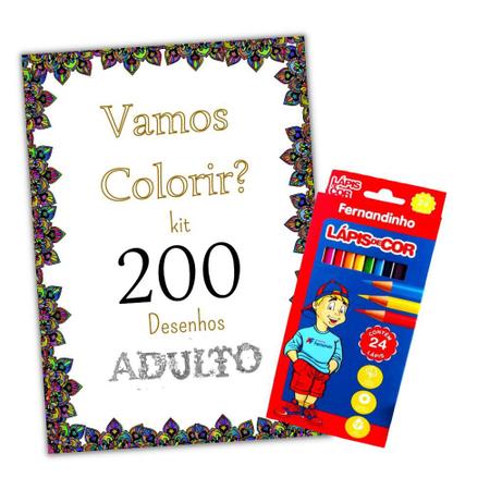 Kit 100 Desenhos Para Colorir Adulto em Folha A4 - 2 por Folha, Magalu  Empresas