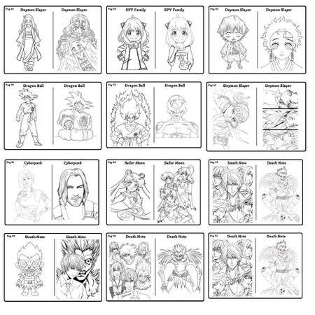 Kit 50 Desenhos Para Colorir Anime Envio Imediato - INFINITY - Kit de  Colorir - Magazine Luiza