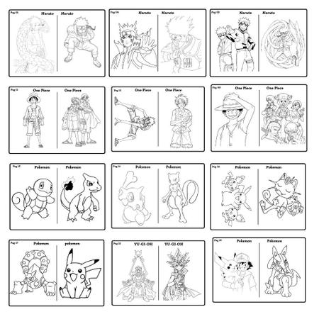 Kit 50 Desenhos Para Colorir Anime Envio Imediato, Magalu Empresas
