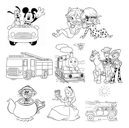 Melhores desenhos para colorir: 5 desenhos de Carros para colorir