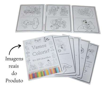 Kit 200 Desenhos Para Colorir Em Folha A4 - 2 Por Folha - INFINITY - Kit de  Colorir - Magazine Luiza