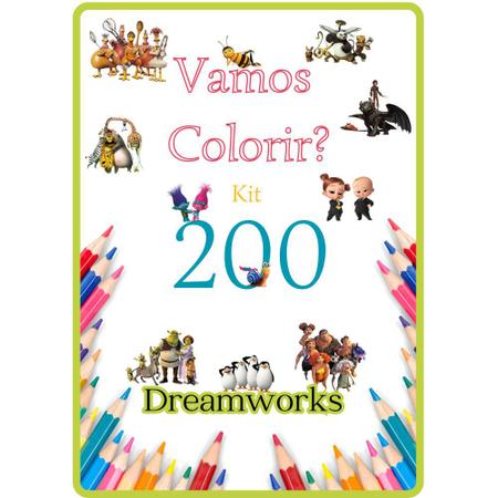 Kit 200 Desenhos Para Colorir / Pintar - Tema Unicórnio - Folha A4