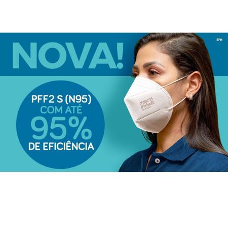 Imagem de Kit 200 Máscaras Descartáveis N95 Respiratória Classe Pff2 S