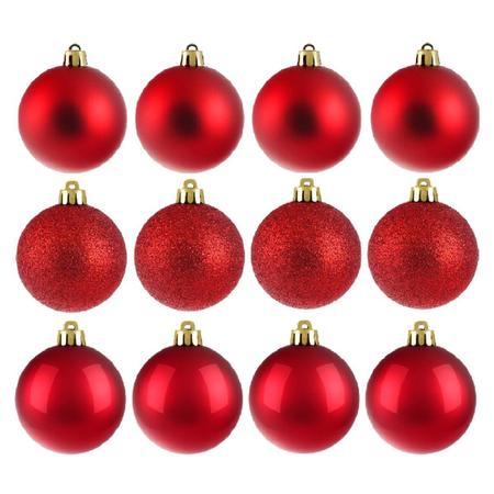 Arvore de natal decorada luxo 1,50M + kit de 45 enfeites vermelha E dourada  no Shoptime