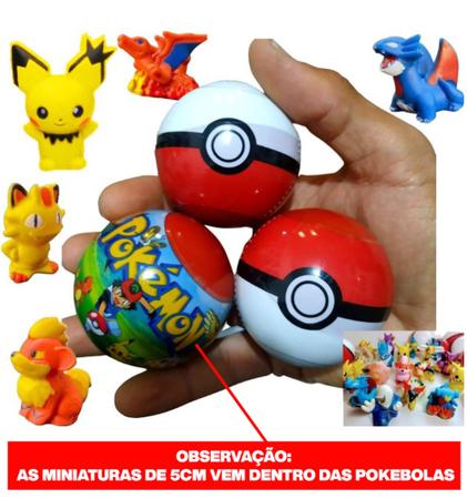 BeautyUs 24 PÇS Bolinha com Figuras / Bonecos Fofos de Pokémon Pequenos  Aleatórios com 2-3cm