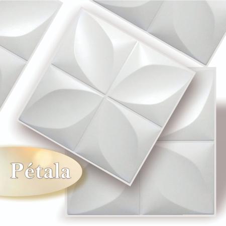Imagem de Kit 24  placas 3d pvc auto adesiva modelo petalas