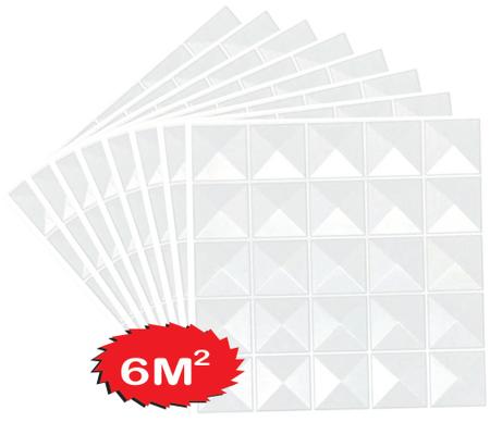 Imagem de Kit 24 placas 3d pvc ***auto adesiva*** modelo piramide