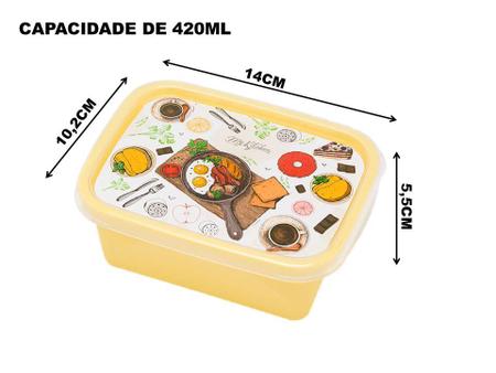 Imagem de Kit 24 Potes 420Ml Marmitas Dietas P/ Freezer e  Microondas