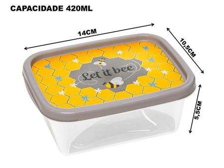 Imagem de Kit 24 Potes 420Ml Marmitas Dietas P/ Freezer e  Microondas