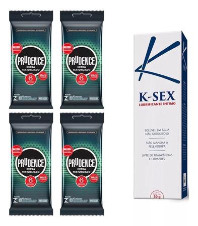Kit 24 Preservativo Extra Texturizado + Lubrificante - Prudence Imagem de Kit 24 Preservativo Extra Texturizado + Lubrificante