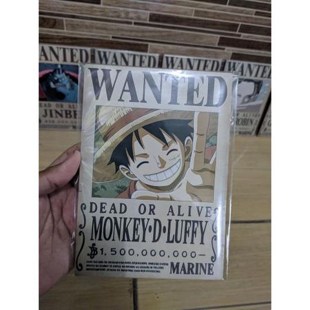 Imagem de Kit 24 quadros one piece Wanted Luffy Zoro Nami