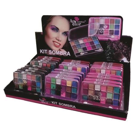 Kit 24 Sombra Maquiagem 3D Estojo Any Color Atacado Oferta - Paleta de  Sombras - Magazine Luiza