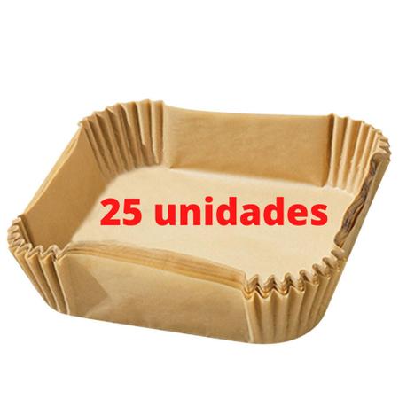 Kit 25 papel para air fryer descatavel quadrado frite com limpeza - Papel  manteiga - Papel Manteiga - Magazine Luiza
