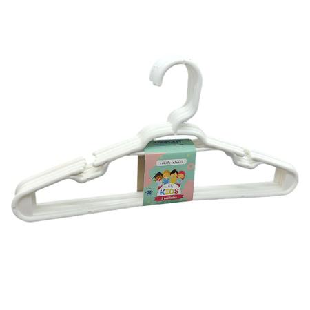 Imagem de Kit 25 Unidades Cabides Infantis Reforçado Roupa Infantil Bebê