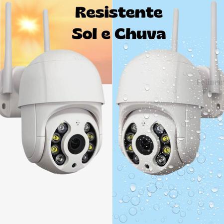 Imagem de Kit 2Câmeras Ip Wi-Fi A08-Resistente Sol/Chuva-Detecta Movi