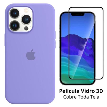 Imagem de Kit 2em1 Compatível Com iPhone 14 Pro - Capa Capinha Case + Película De Vidro 3D Full Cover