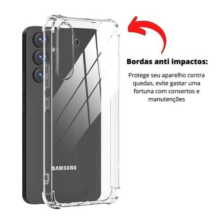 Imagem de Kit 2em1 Compatível Com Samsung Galaxy A54 5G - 03 Capas TPU Anti-Impacto + 05 Películas de Vidro 3D