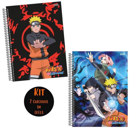 Caderno Otaku Escola Espiral Grande 10 Matéria Naruto Minato