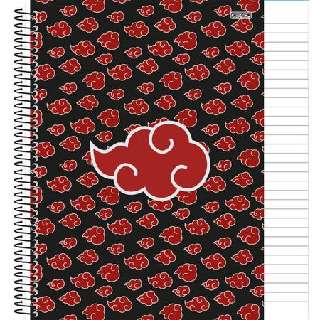 Kit 2un Caderno Naruto Uzumaki Espiral 1m 80fls Capa Dura