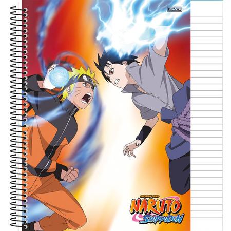 Kit 2un Caderno Naruto Uzumaki Espiral 1m 80fls Capa Dura Universitário  Escolar Desenho Série Mangá Japonês Ninja - São Domingos - Caderno Escolar  / Universitário - Magazine Luiza