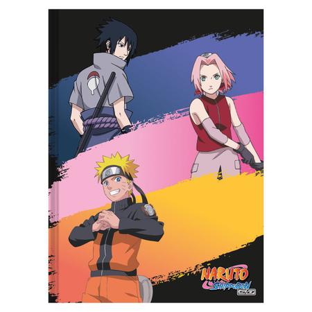 Kit 2un Caderno Naruto Uzumaki Shippuden Brochura 80 Fls Capa Dura