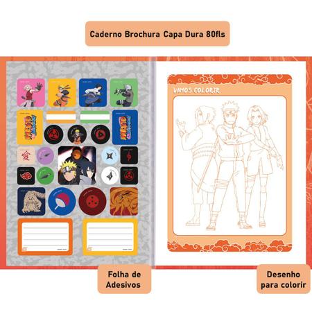 Kit 2un Caderno Naruto Uzumaki Espiral 1m 80fls Capa Dura Universitário  Escolar Desenho Série Mangá Japonês Ninja em Promoção na Americanas