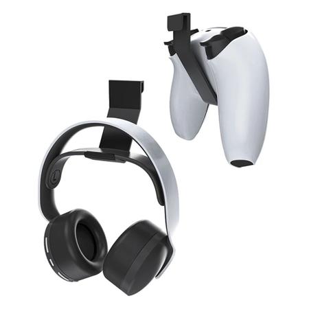 Kit 3 Suporte Controle Ps5 Fone Headset Gamer Mesa Parede no Shoptime