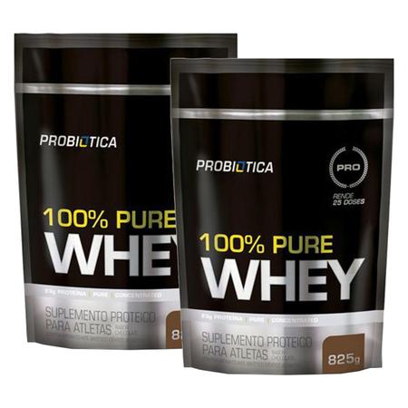 Kit 2x 100% Pure Whey Protein 825g Refil Probiotica - PROBIÓTICA Imagem de Kit 2x 100% Pure Whey Protein 825g Refil Probiotica
