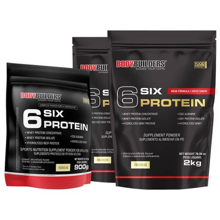 Imagem de Kit 2X 6 Six Protein 2Kg + 1X 6 Six Protein 900G