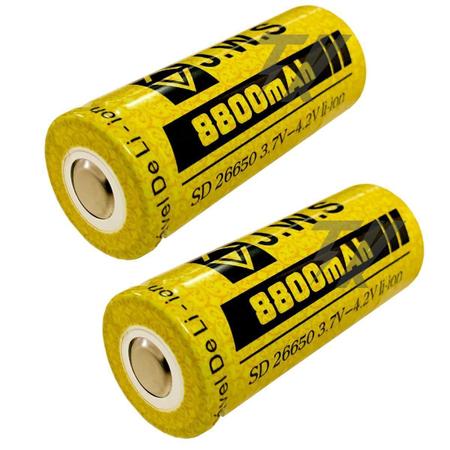 Imagem de Kit 2X Bateria Recarregável 26650 3,7V 8800Mah Jws