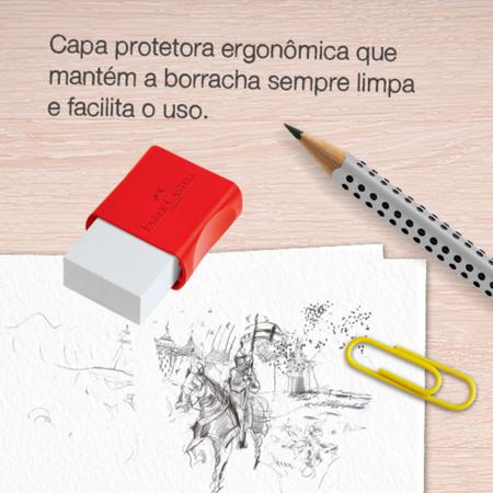 Imagem de Kit 2x Borracha Escolar Cinta Vermelha Faber Castell